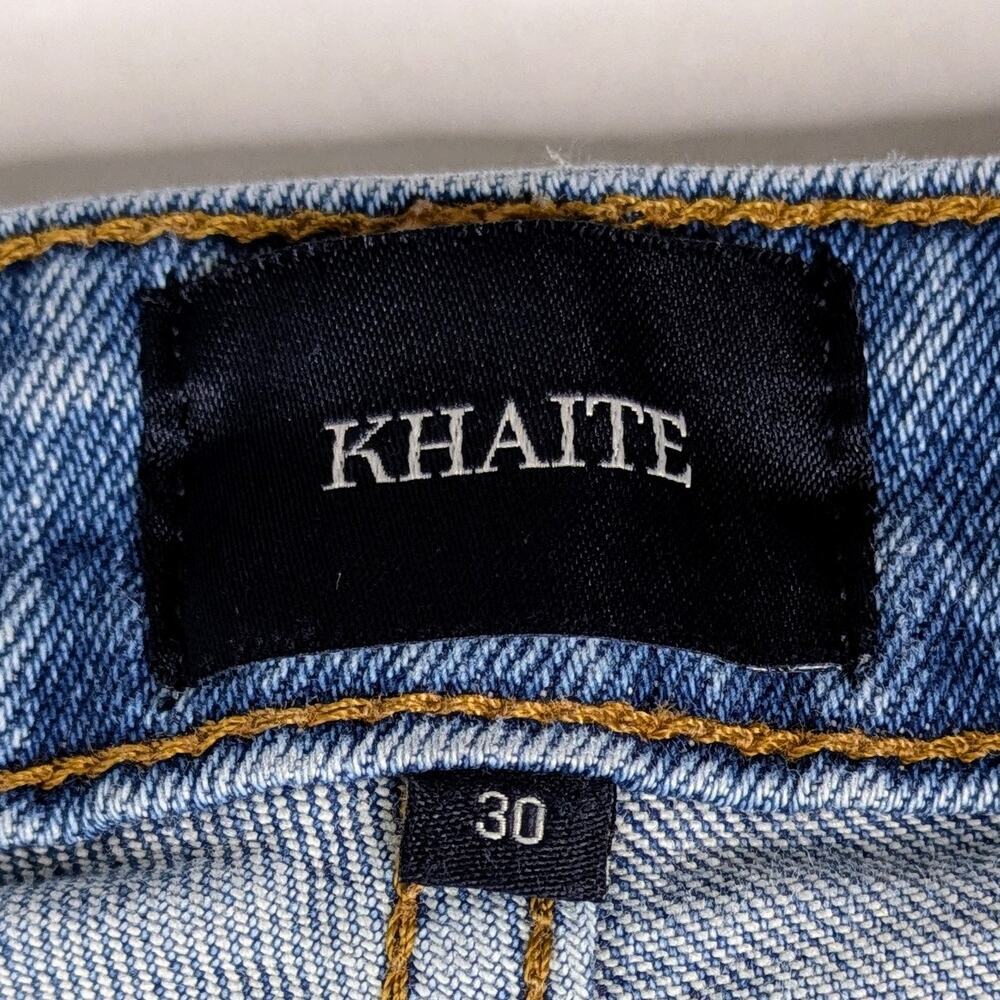 Khaite Vivian High Rise Straight Leg Crop Jeans 30 Blue Wash Cotton USA Made - Picture 2 of 10